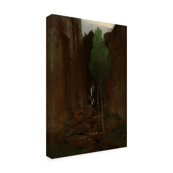 Arnold Bocklin 'Spring In A Narrow Gorge' Canvas Art,16x24